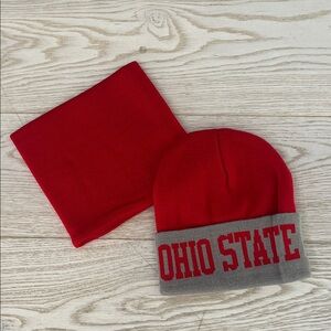 Brand new Ohio State knit hat and neck warmer.